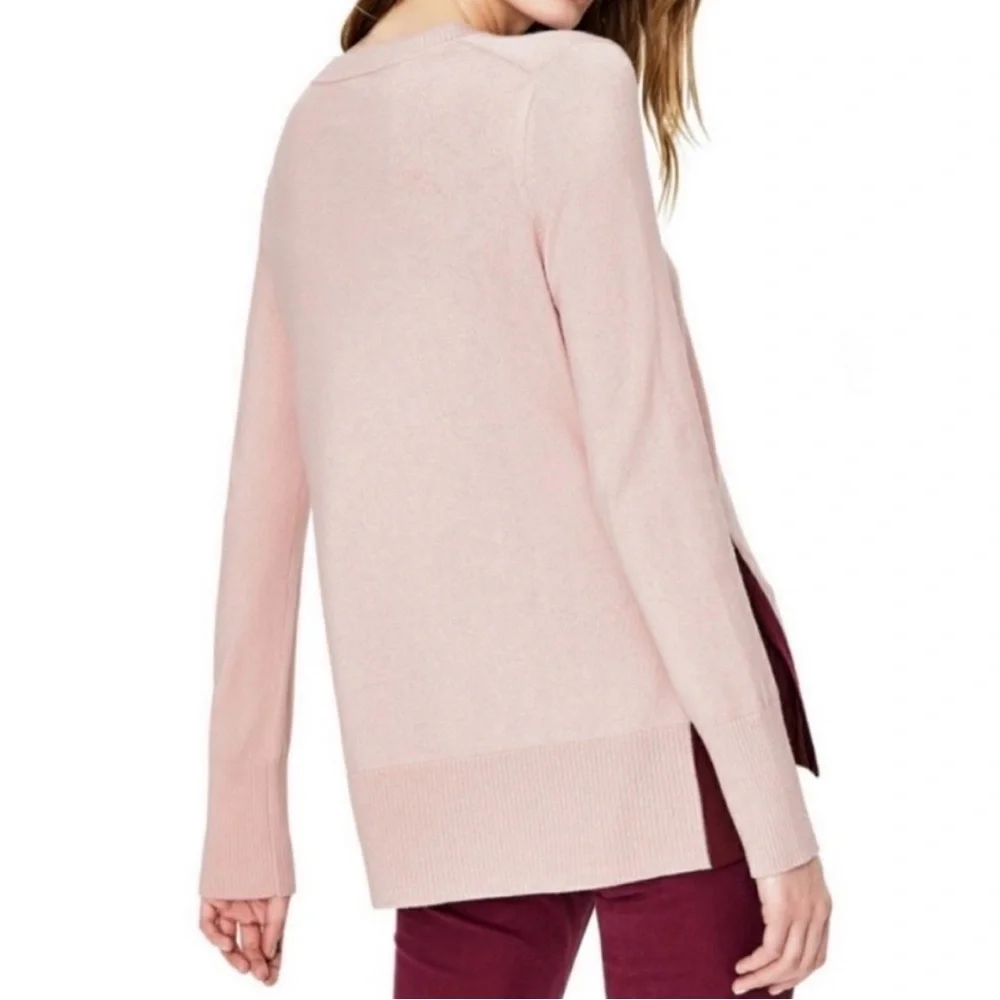Boden Cream and Gray Crew Neck Sweater